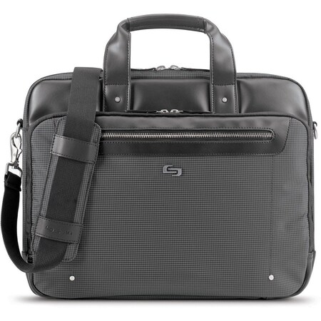 Solo Briefcase, f/ 15.6" Laptop, 3"Wx16-1/2"Lx13"H, Gray USLEXE35010